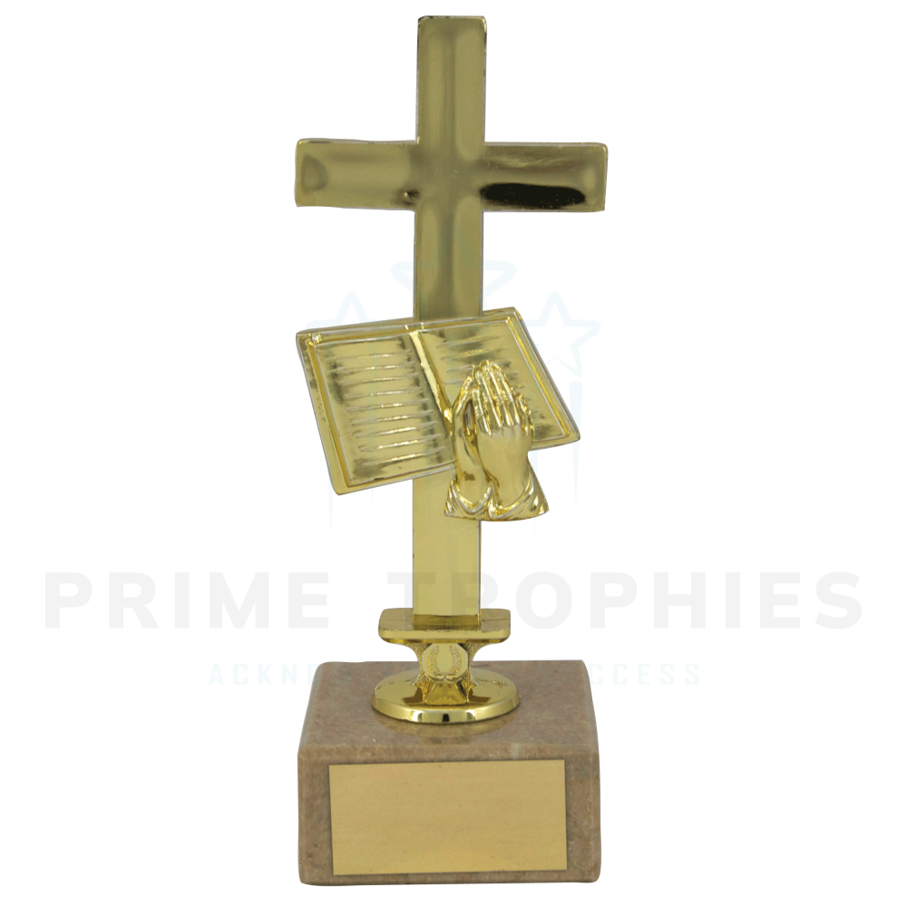 Religious Cross & Bible Trophy
