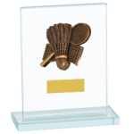 Quality Glass Badminton Trophy A