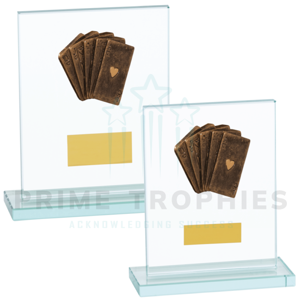 Quality Glass Cards Trophy