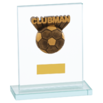 Quality Glass Clubman Football Trophy