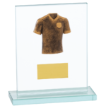 Quality Glass Football Shirt Trophy B