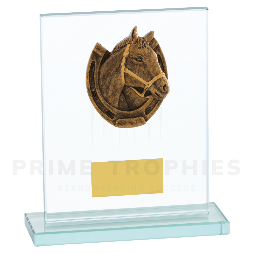 Quality Glass Horse Trophy B