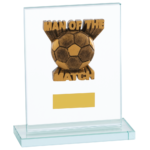 Quality Glass Man of the Match Football Trophy