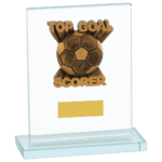 Quality Glass Top Goalscorer Football Trophy