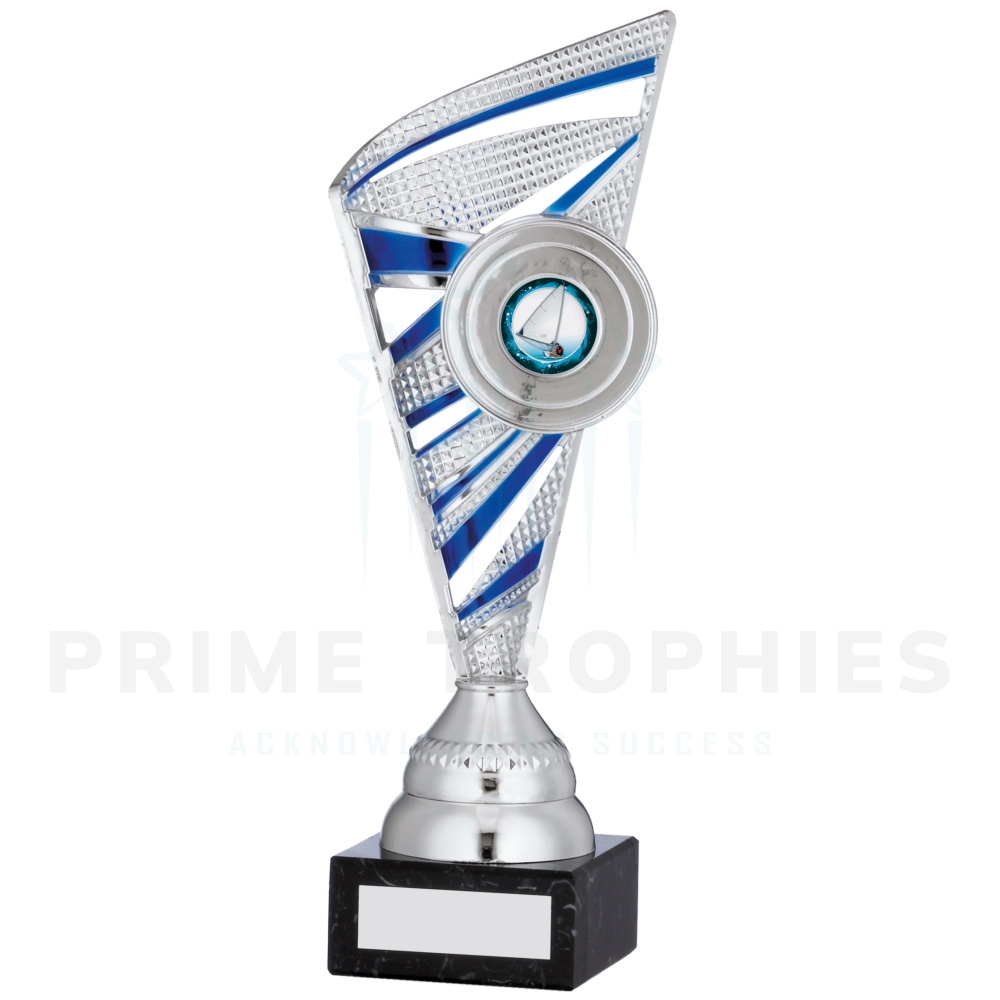 Silver And Blue Trophy