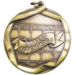 60mm Perfect Attendance Medal