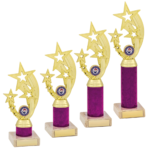 Pink Tubing Gold Star Trophy