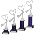 Purple and Silver Dance Figure Trophy