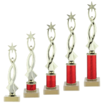 Red Contemporary Star Trophy