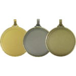 60mm Dotted Ring Brass Faceted Presentation Medal