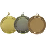 50mm Leaf Ring Brass Faceted Presentation Medal