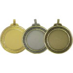 70mm Leaf Ring Brass Faceted Presentation Medal