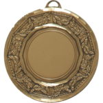 50mm Laurel Crown Brass Faceted Medal