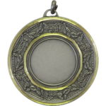 50mm Laurel Crown Brass Faceted Medal