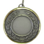 50mm Laurel Wreath Brass Faceted Medal