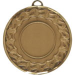 50mm Waves Brass Faceted Medal