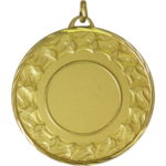 50mm Waves Brass Faceted Medal