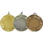 50mm Sunshine Brass Faceted Medal