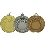 50mm Roman Brass Faceted Medal