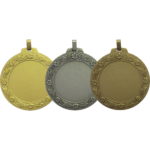 70mm Floral Brass Economy Presentation Medal