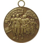 50mm Detailed Female Marathon Medal