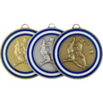 50mm Football Medal with Colour Enamel