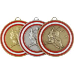 50mm Football Medal with Colour Enamel