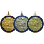 52mm Male Swimming Medal with Enamel Colour