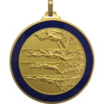 52mm Male Swimming Medal with Enamel Colour