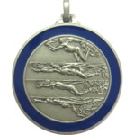 52mm Male Swimming Medal with Enamel Colour