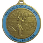 52mm Golf Personalised Medal