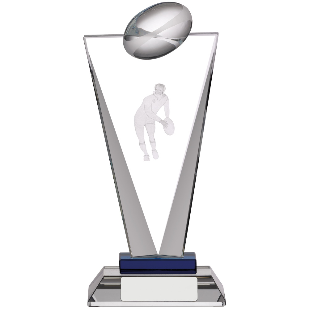 Pinnacle Rugby Glass Trophy