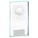 Golf Ball Clear Glass Golf Award B