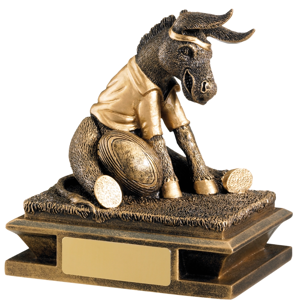 Eeyore Comical Rugby Donkey Trophy