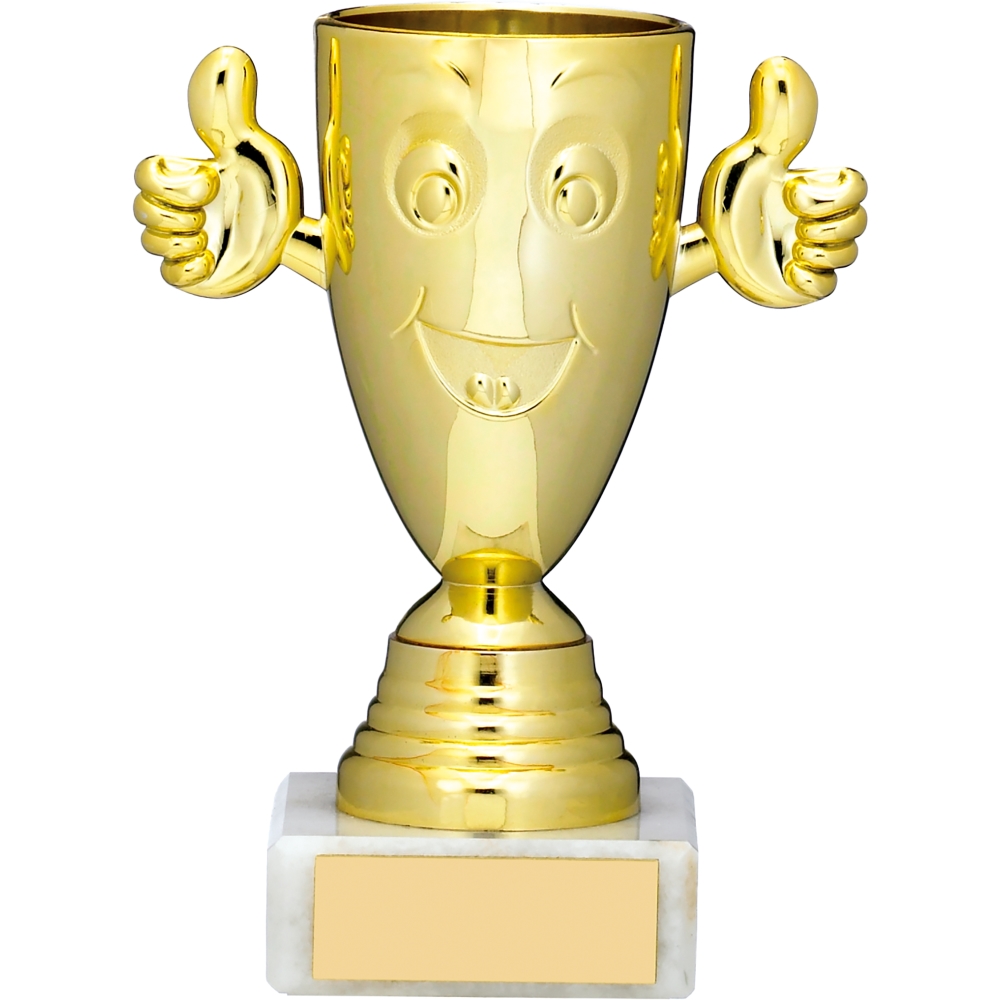 Happy Thumbs Up Cup Trophy