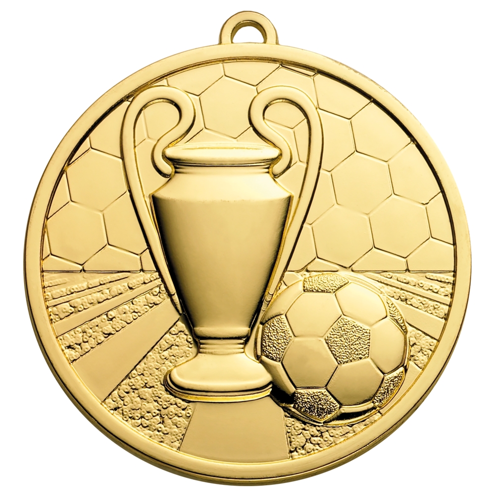 50mm Quality Football Cup & Ball Medal