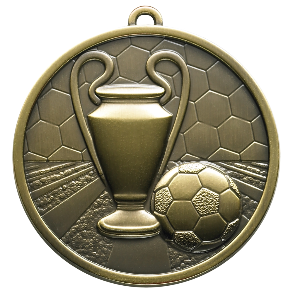 50mm Quality Football Cup & Ball Medal