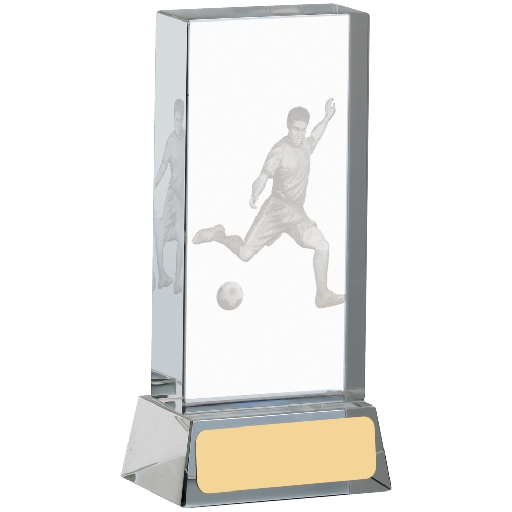 Football Glass Block With Player