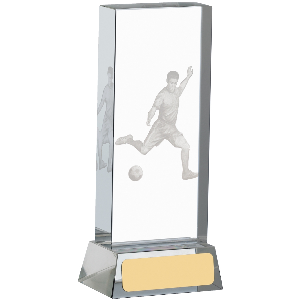 Football Glass Block With Player