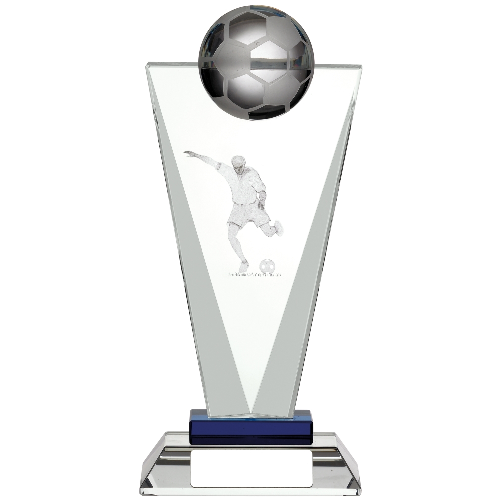 Pinnacle Football Glass Trophy