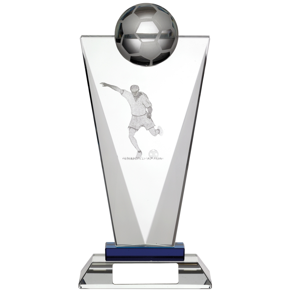 Pinnacle Football Glass Trophy