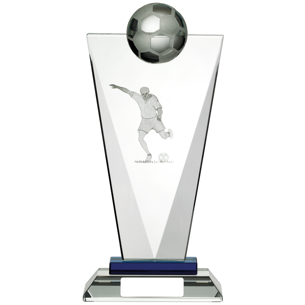 Pinnacle Football Glass Trophy