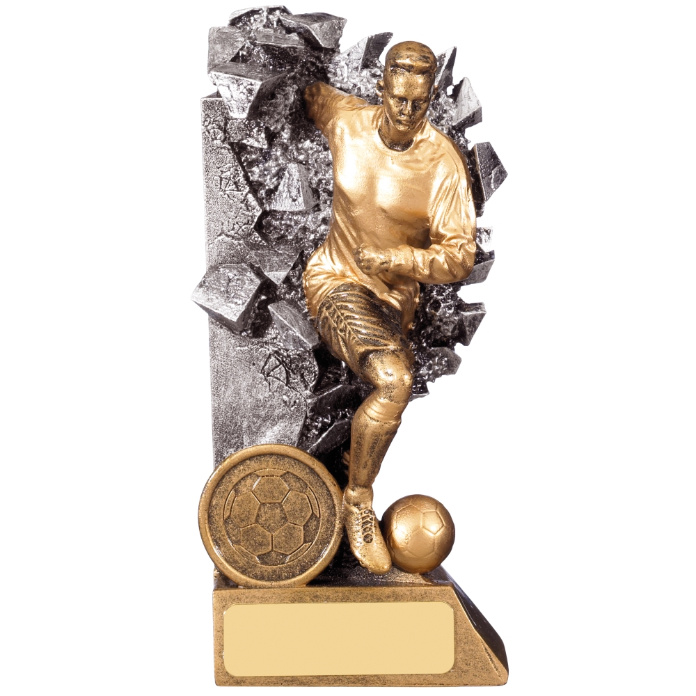 Breakout Male Football Player Trophy