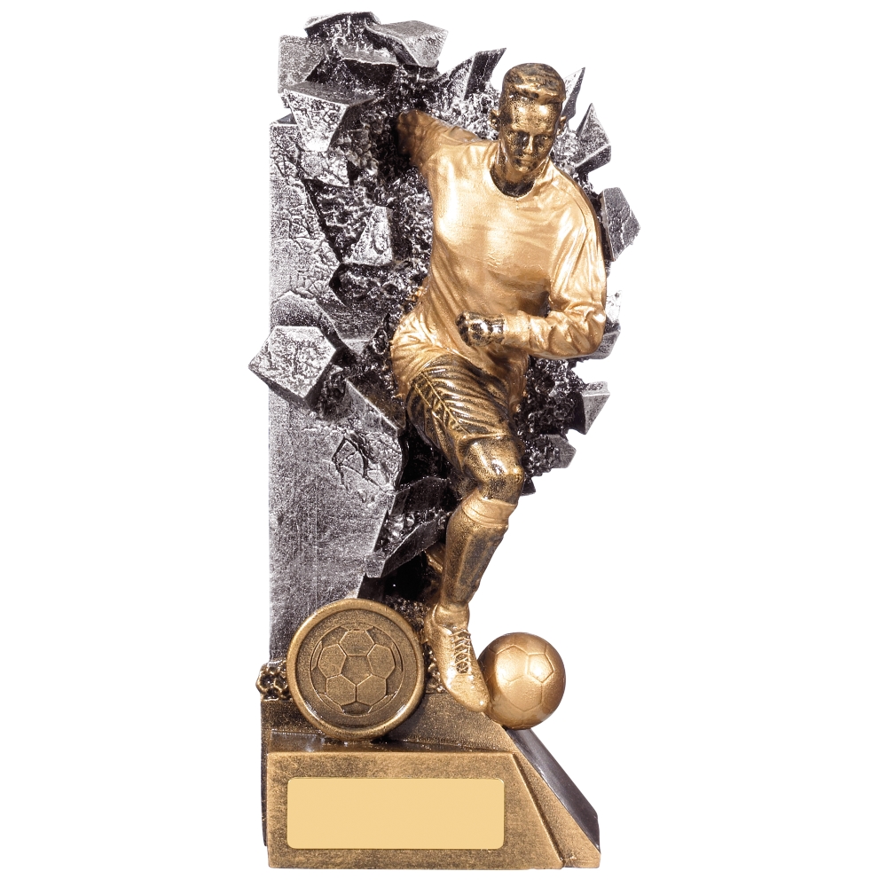 Breakout Male Football Player Trophy