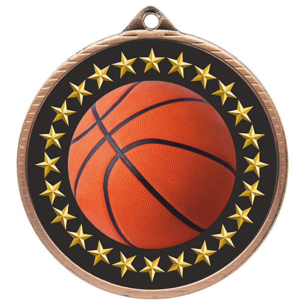 55mm Basketball Medal Bronze