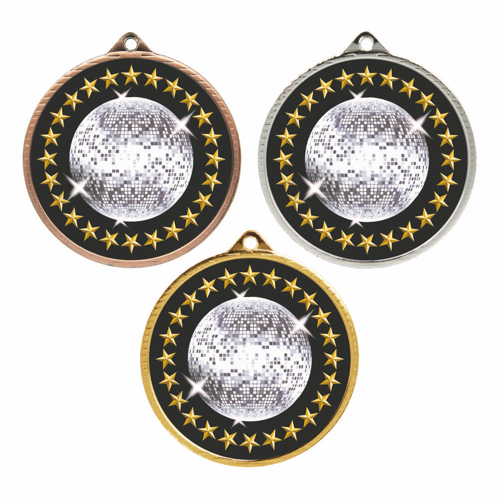 55mm Glitterball Dance Medal Group