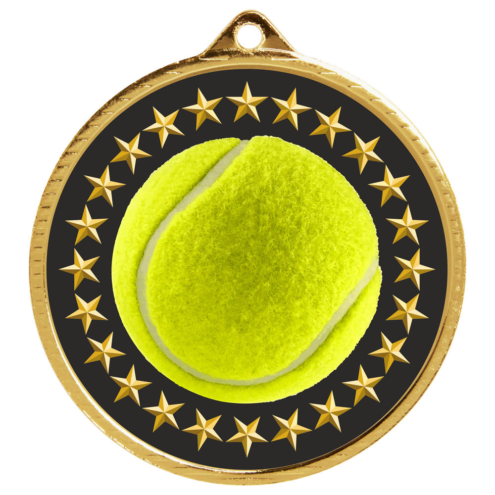 55mm Tennis Medal Gold