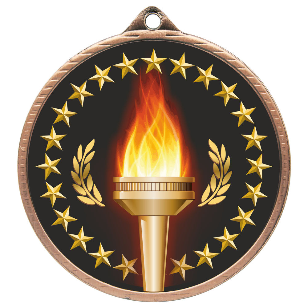 55mm Victory Torch Medal Bronze