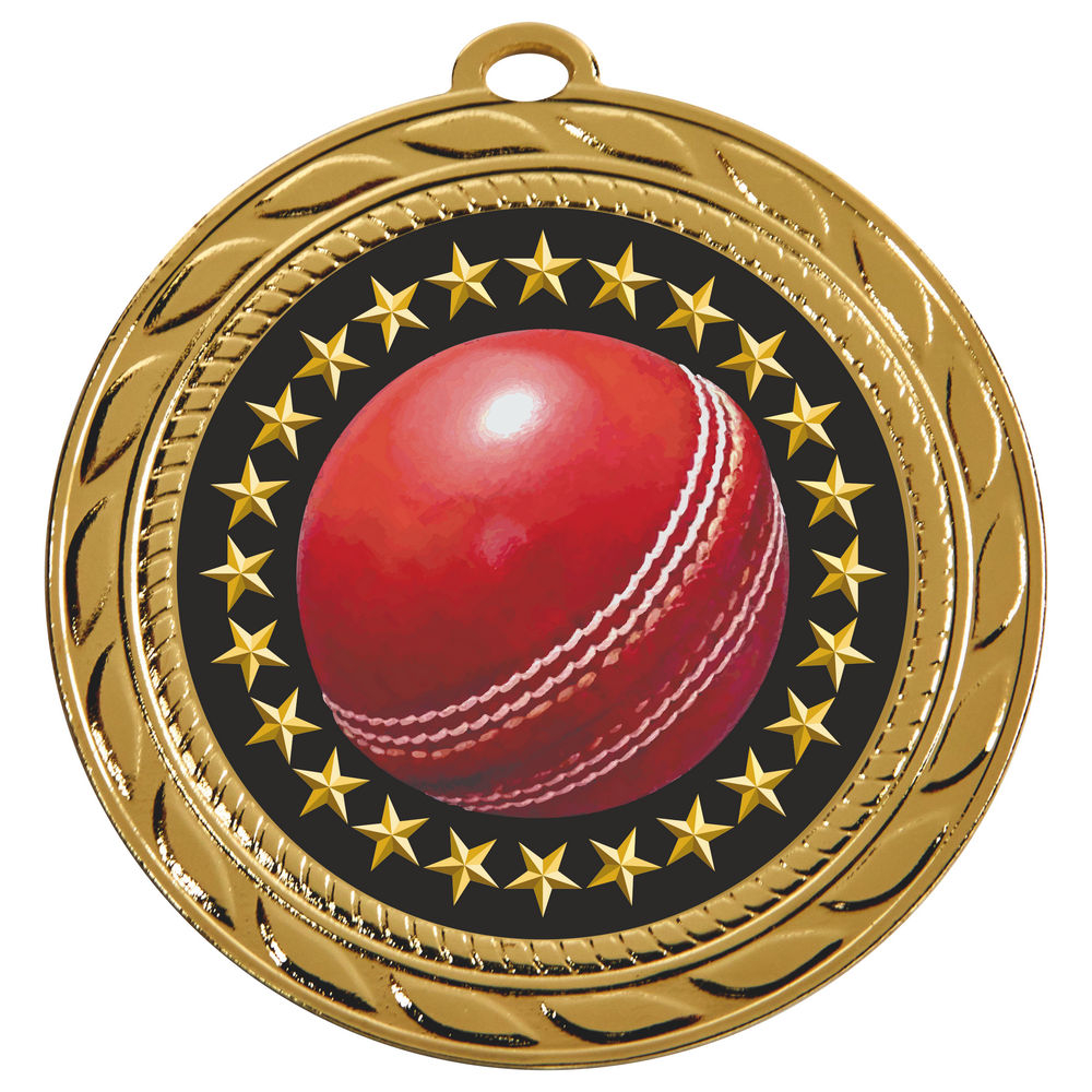 70mm Cricket Medal Gold