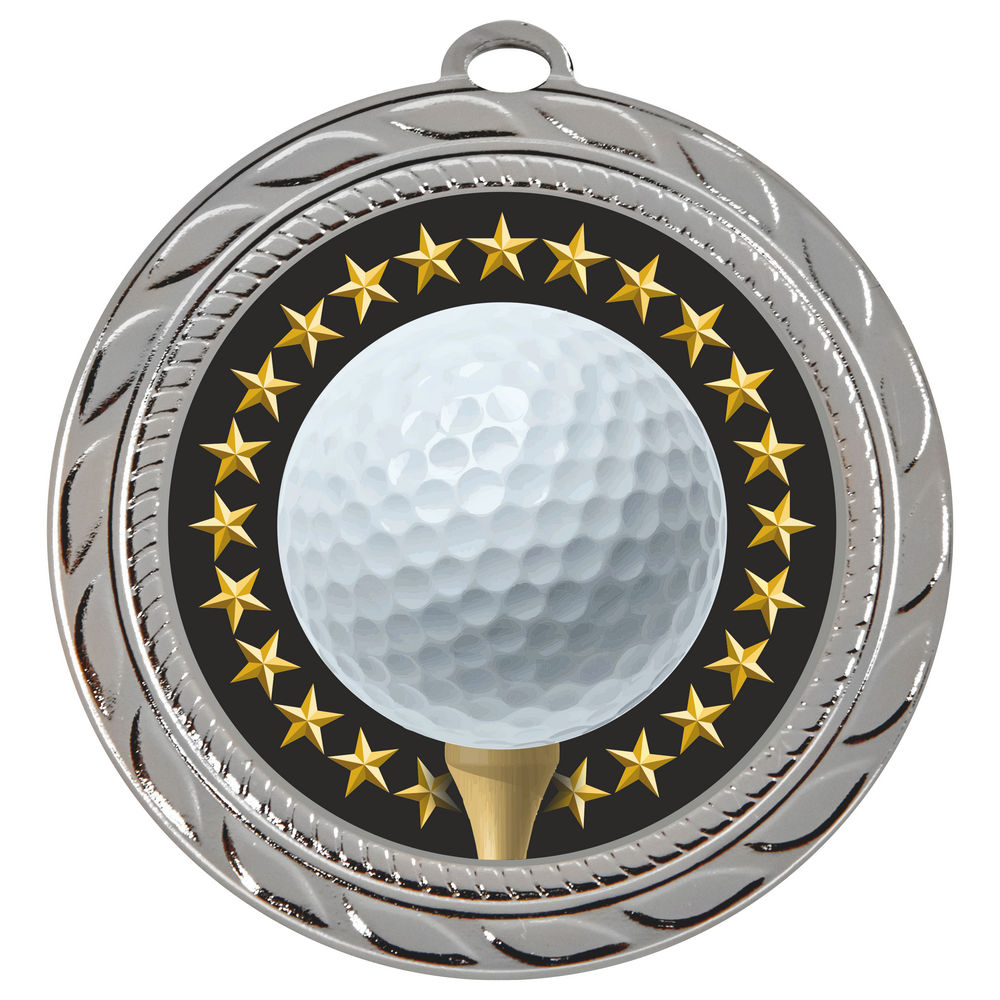 70mm Golf Medal Silver